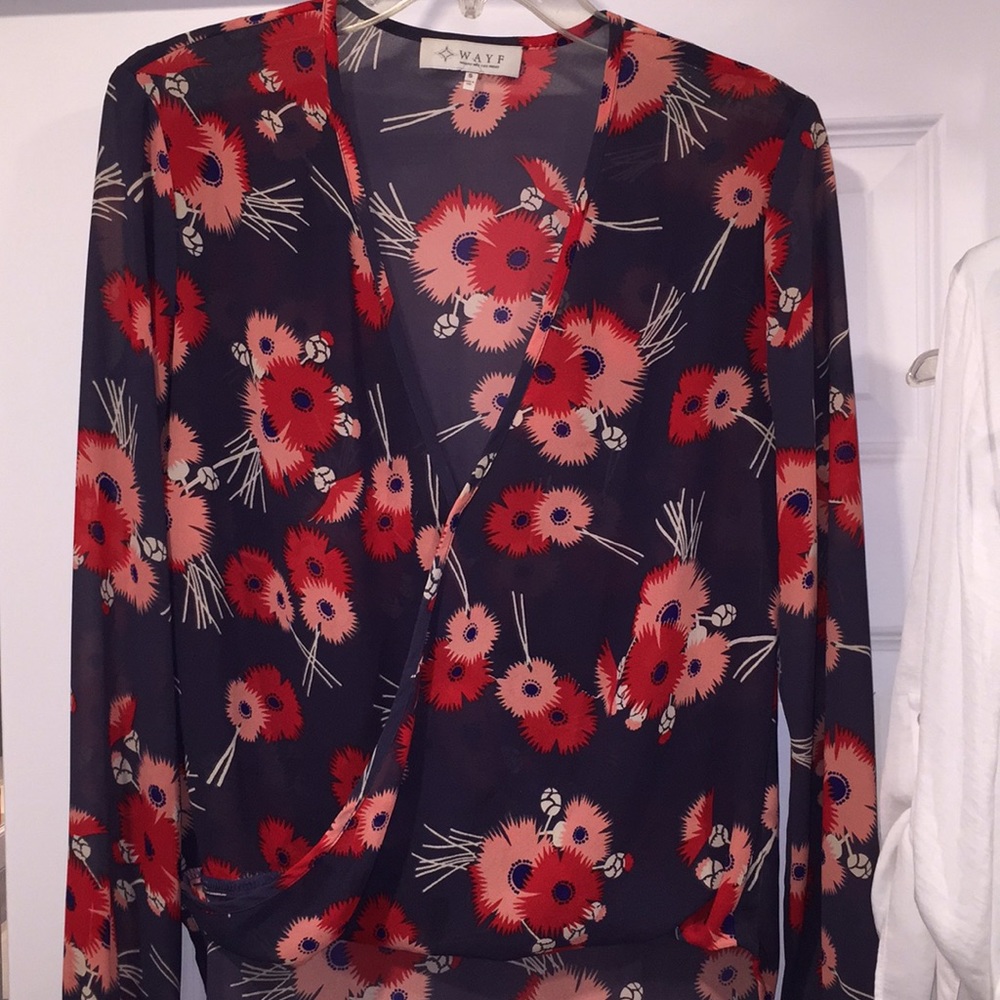Lovely fall high low wrap blouse-Perfect condition